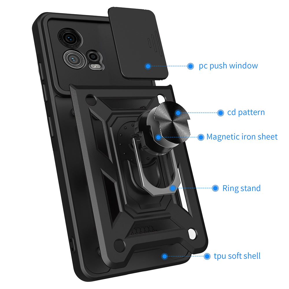 Husa de protectie Techsuit CamShield Series compatibila cu Motorola Moto G72, acoperire spate, albastru