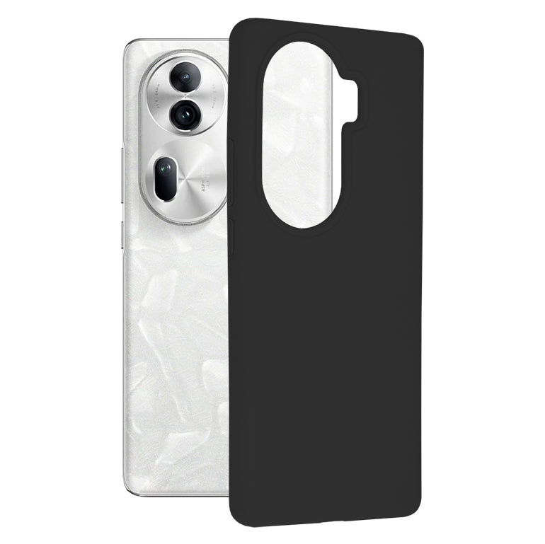Husa de protectie Techsuit Soft Edge Silicone compatibila cu Oppo Reno11 Pro, acoperire spate, negru