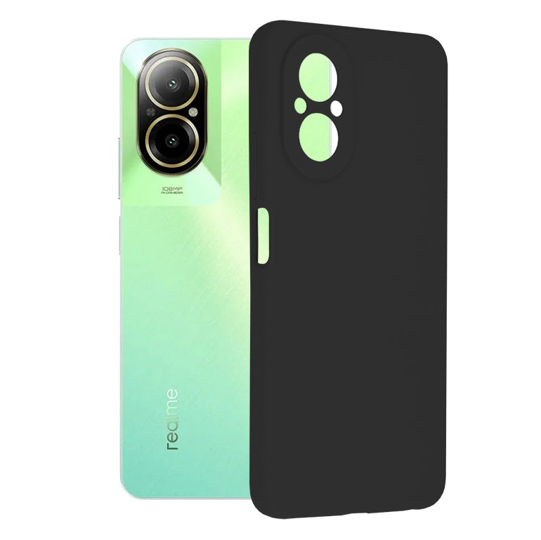 Husa de protectie Techsuit Soft Edge Silicone compatibila cu Realme C67 4G, acoperire spate, negru