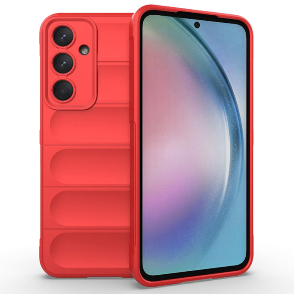 Husa de protectie Techsuit Magic Shield compatibila cu Samsung Galaxy A55 5G, acoperire spate, rosu