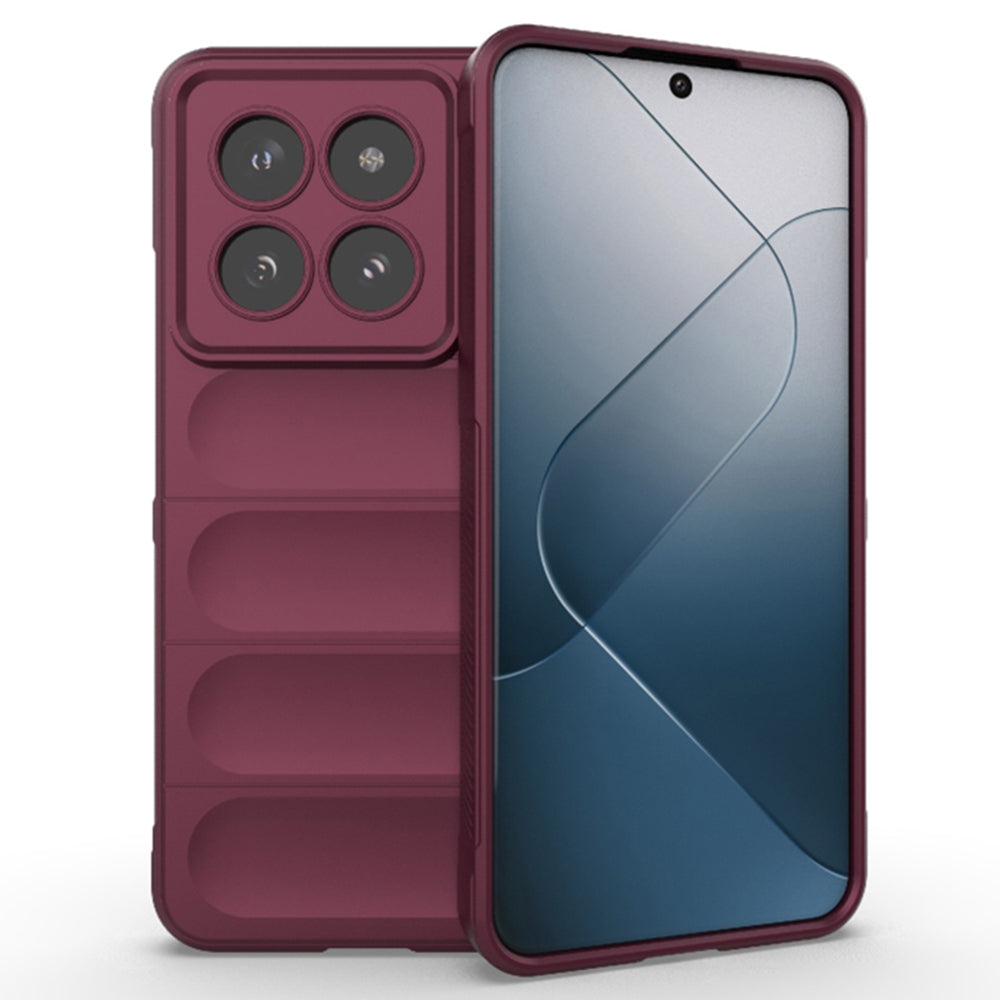 Husa de protectie Techsuit Magic Shield compatibila cu Xiaomi 14 Pro, acoperire spate, visiniu