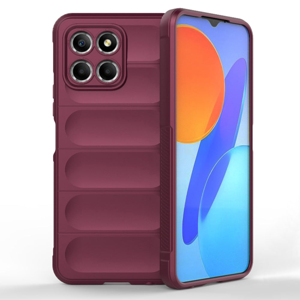 Husa de protectie Techsuit Magic Shield compatibila cu Honor X8 5G, acoperire spate, visiniu