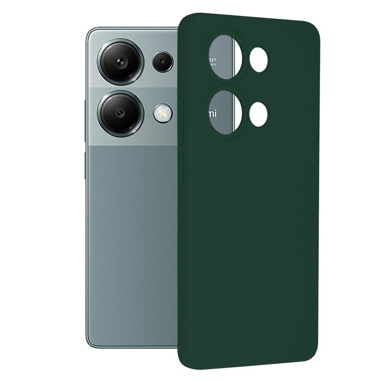 Husa de protectie Techsuit Soft Edge Silicone compatibila cu Xiaomi Redmi Poco M6 Pro 4G, acoperire spate, verde inchis