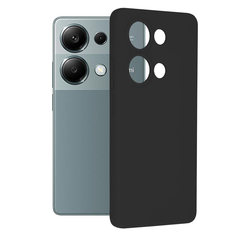 Husa de protectie Techsuit Soft Edge Silicone compatibila cu Xiaomi Redmi Poco M6 Pro 4G, acoperire spate, negru