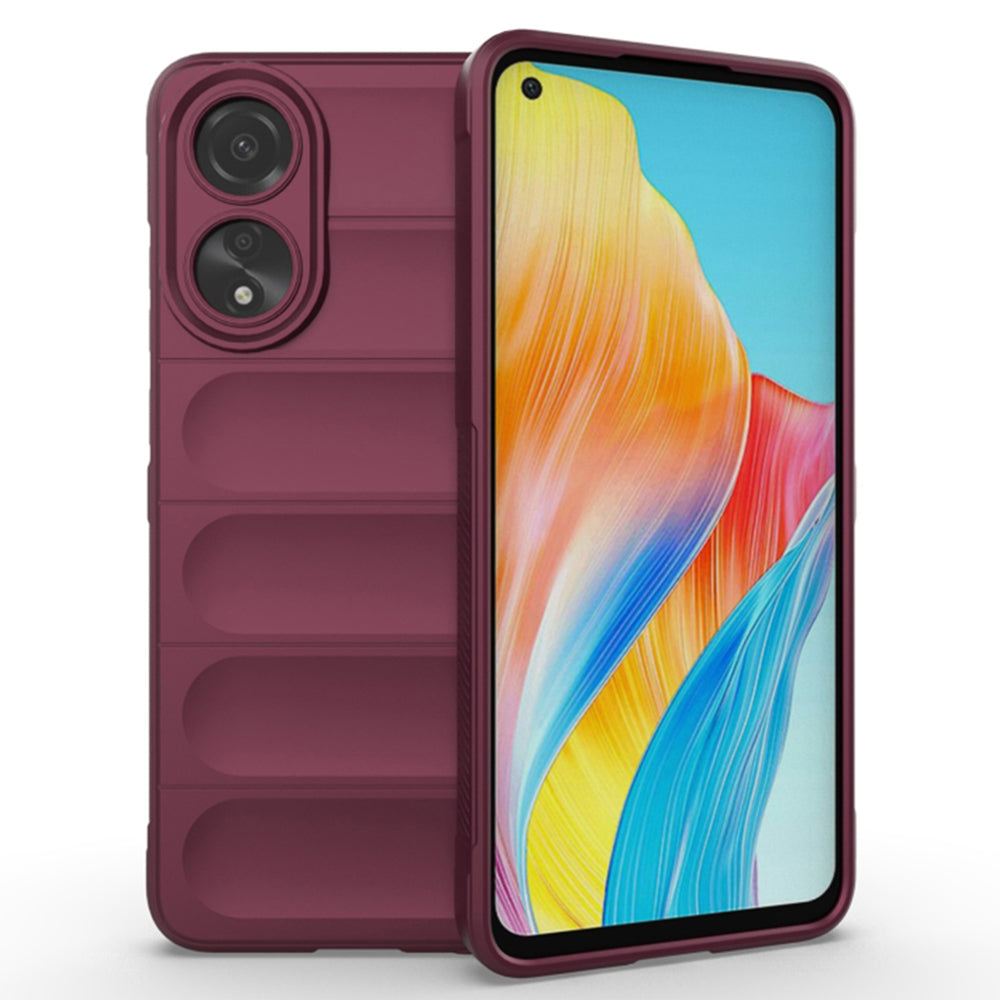 Husa de protectie Techsuit Magic Shield compatibila cu Oppo A78 4G, acoperire spate, visiniu