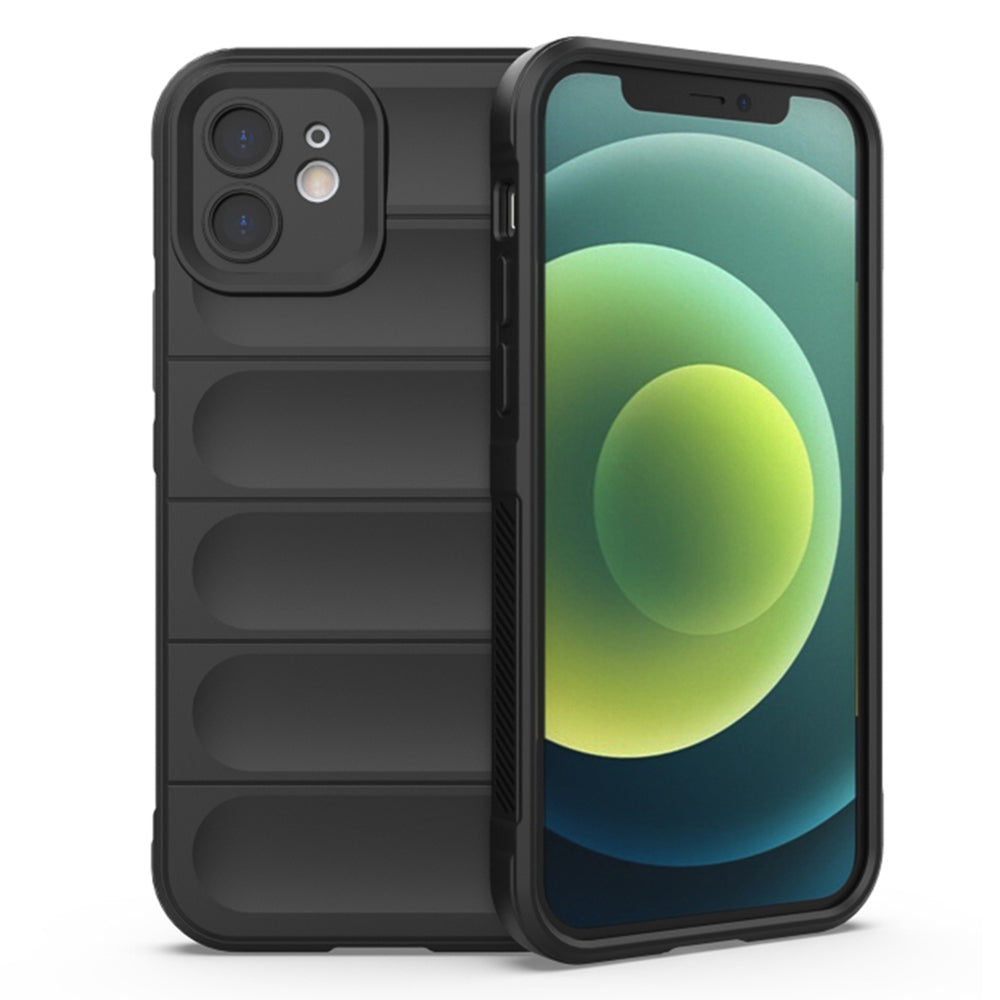Husa de protectie Techsuit Magic Shield compatibila cu Apple iPhone 12, acoperire spate, negru