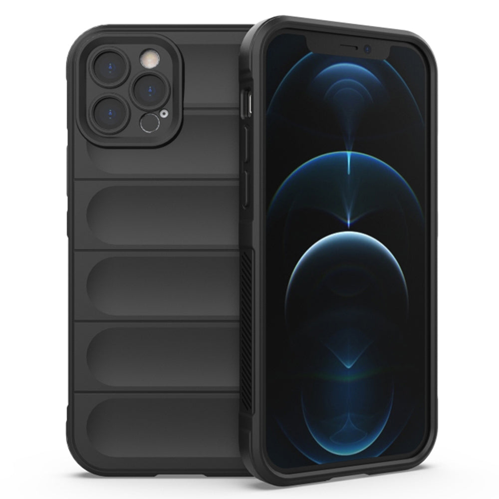 Husa de protectie Techsuit Magic Shield compatibila cu Apple iPhone 12 Pro, acoperire spate, negru