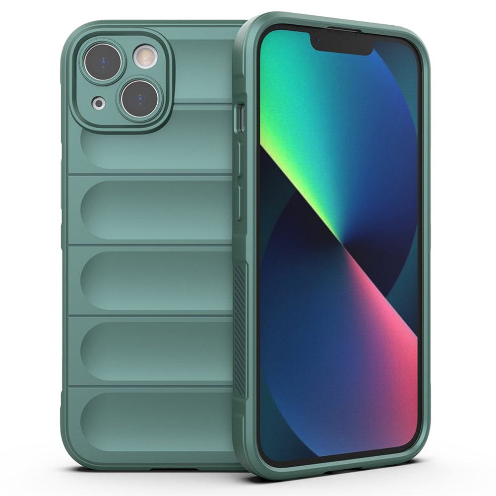 Husa de protectie Techsuit Magic Shield compatibila cu Apple iPhone 13, acoperire spate, verde
