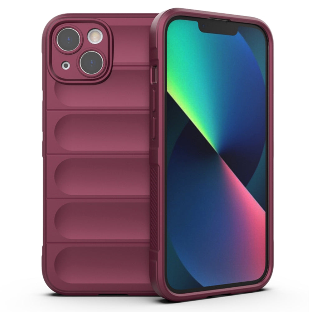Husa de protectie Techsuit Magic Shield compatibila cu Apple iPhone 13, acoperire spate, visiniu