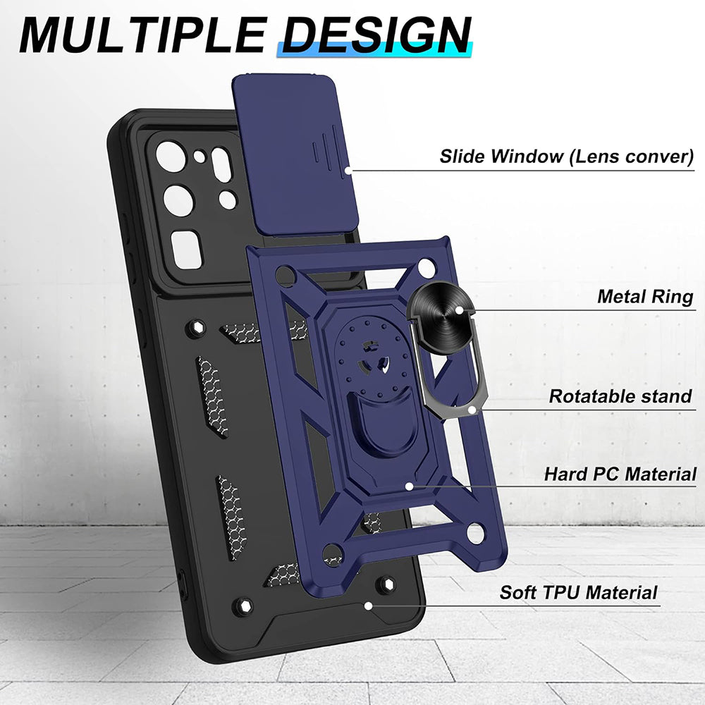 Husa de protectie Techsuit CamShield Series compatibila cu Samsung Galaxy S20 Ultra 5G, acoperire spate, albastru