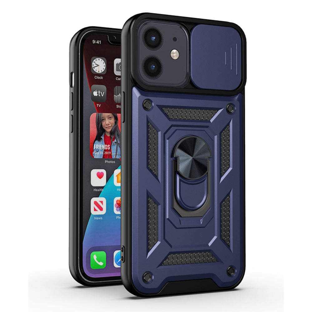 Husa de protectie Techsuit CamShield Series compatibila cu Apple iPhone 12, acoperire spate, albastru