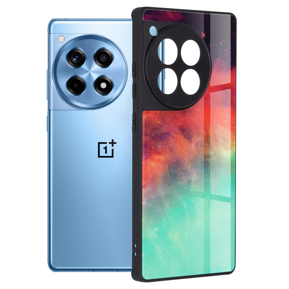 Husa de protectie Techsuit Glaze Series compatibila cu OnePlus 12R, acoperire spate, Fiery Ocean