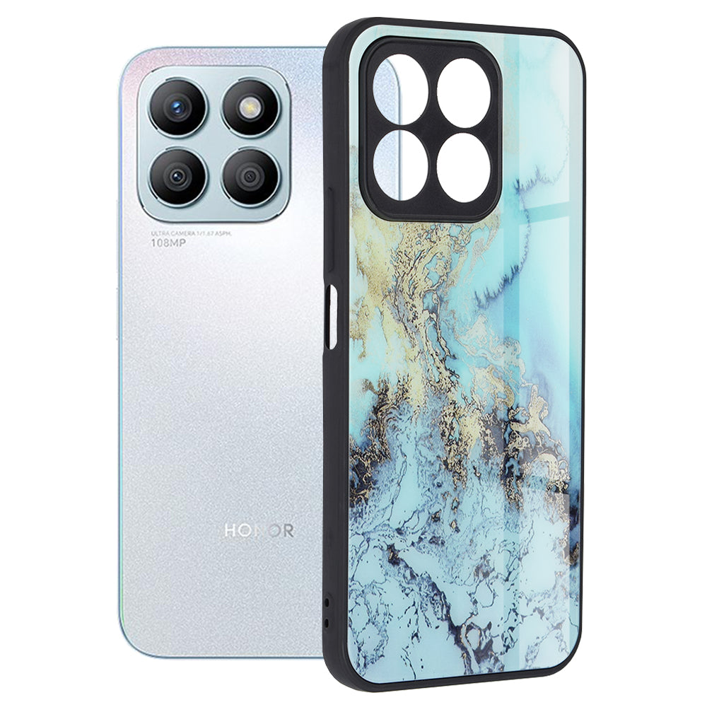 Husa de protectie Techsuit Glaze Series compatibila cu Honor X8b, acoperire spate, Blue Ocean