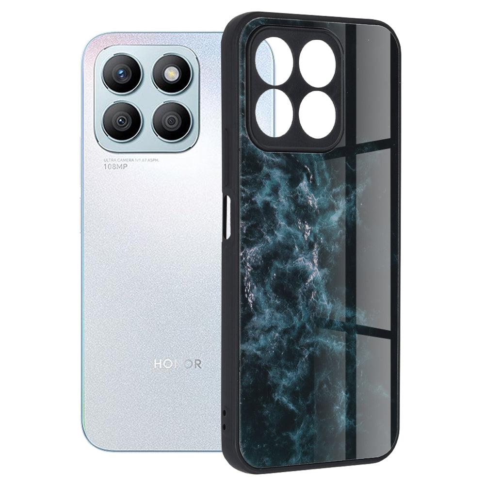 Husa de protectie Techsuit Glaze Series compatibila cu Honor X8b, acoperire spate, Blue Nebula
