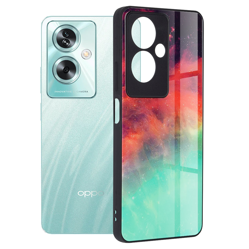 Husa de protectie Techsuit Glaze Series compatibila cu Oppo A78 5G, acoperire spate, Fiery Ocean