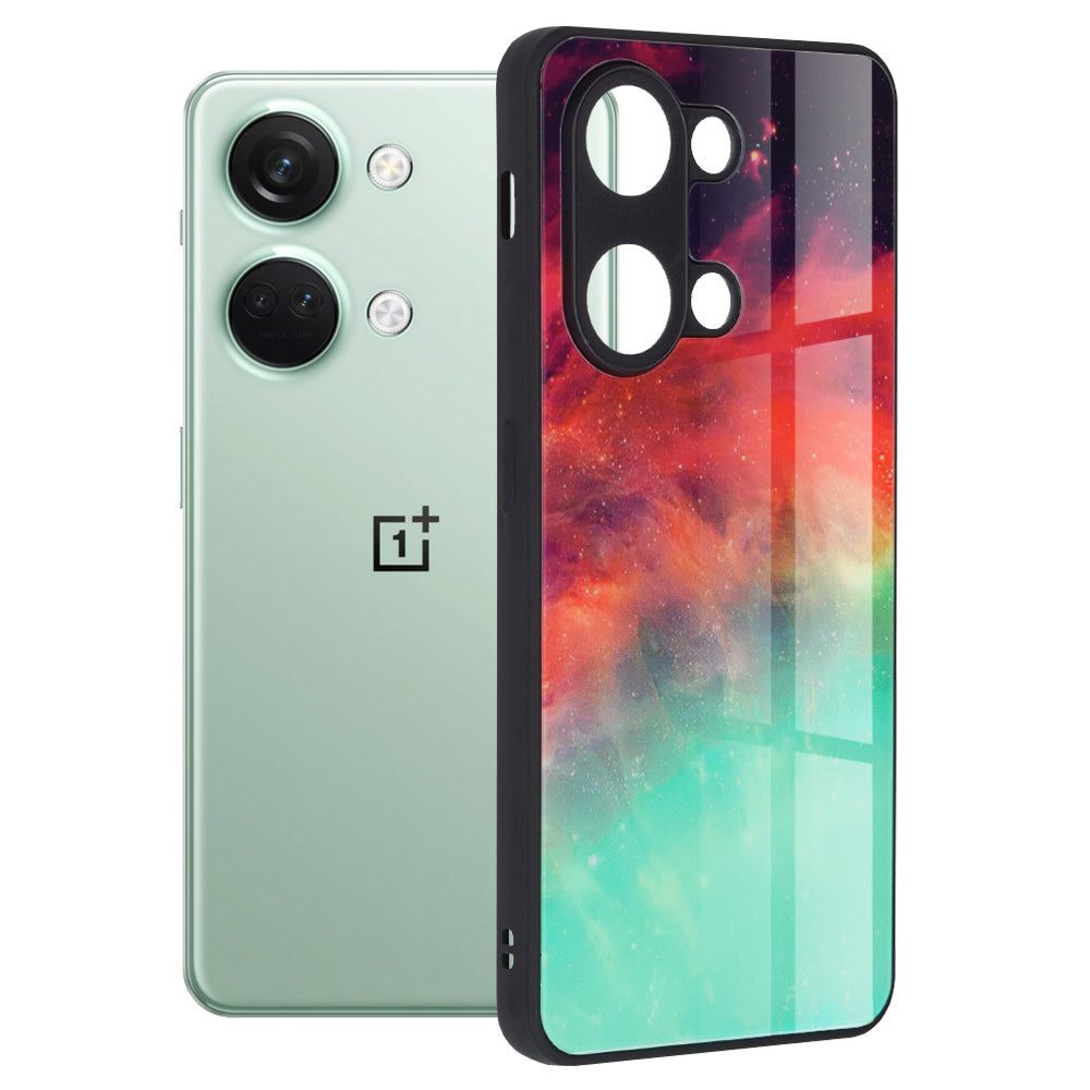 Husa de protectie Techsuit Glaze Series compatibila cu OnePlus Nord N30 SE, acoperire spate, Fiery Ocean