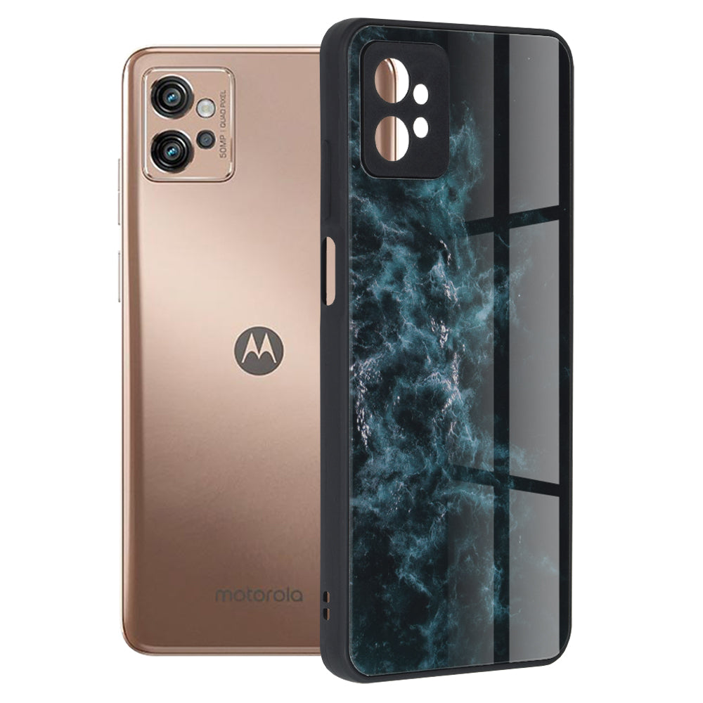 Husa de protectie Techsuit Glaze Series compatibila cu Motorola Moto G32, acoperire spate, Blue Nebula