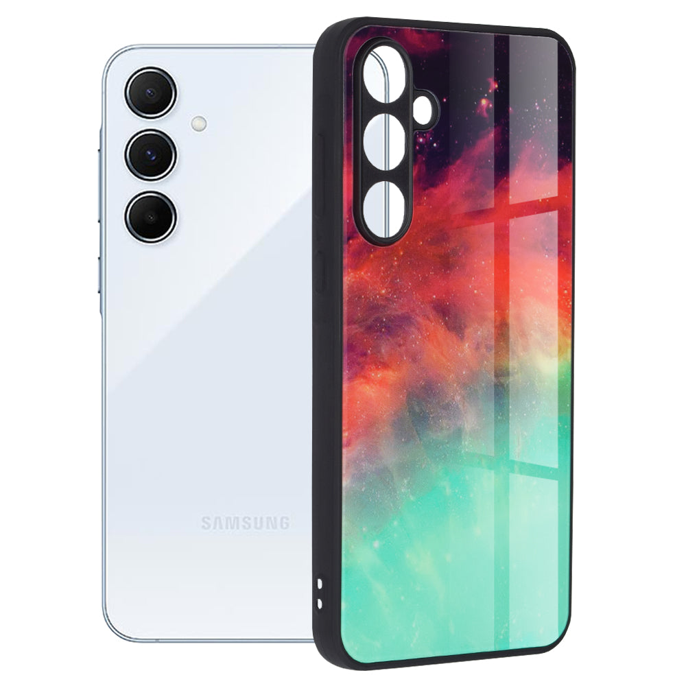 Husa de protectie Techsuit Glaze Series compatibila cu Samsung Galaxy A55 5G, acoperire spate, Fiery Ocean