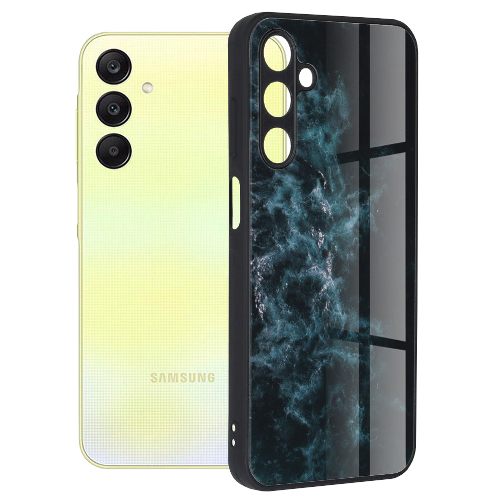Husa de protectie Techsuit Glaze Series compatibila cu Samsung Galaxy A25 5G, acoperire spate, Blue Nebula