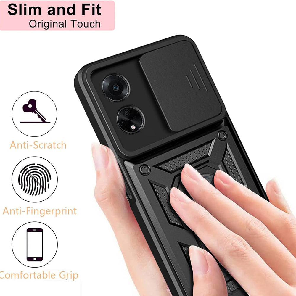 Husa de protectie Techsuit CamShield Series compatibila cu Oppo A98 5G, acoperire spate, rose gold
