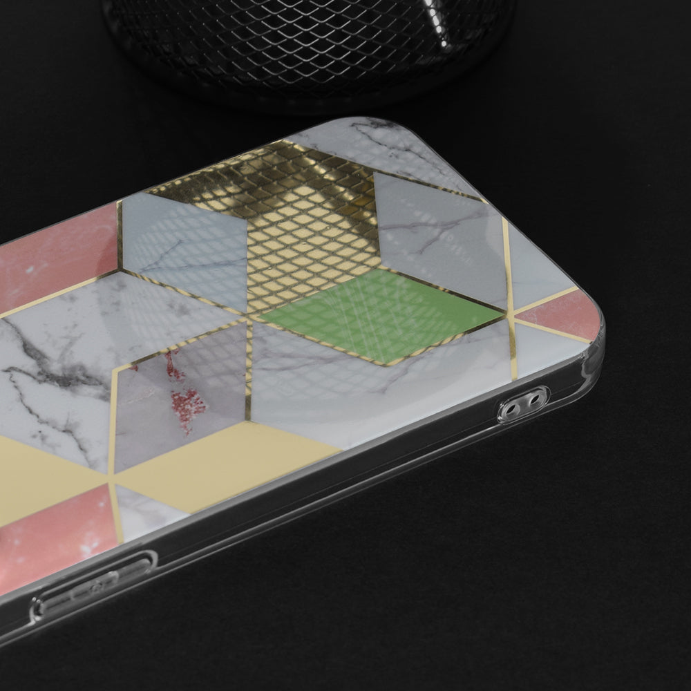 Husa de protectie Techsuit Marble Series compatibila cu Honor X7b 5G, acoperire spate, Purple Hex