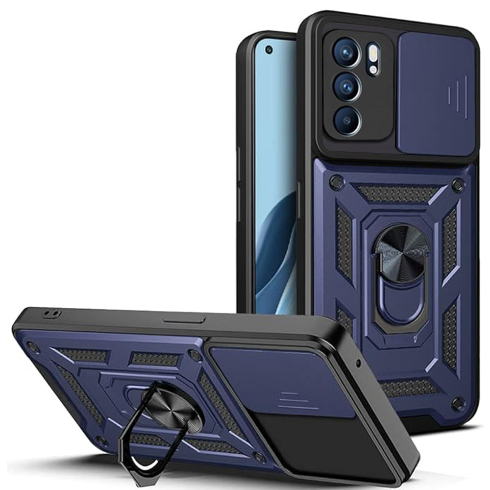 Husa de protectie Techsuit CamShield Series compatibila cu Oppo Reno6 5G, acoperire spate, albastru