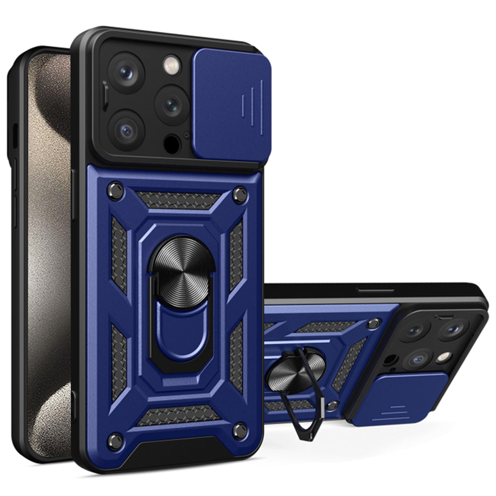 Husa de protectie Techsuit CamShield Series compatibila cu Apple iPhone 15 Pro, acoperire spate, albastru