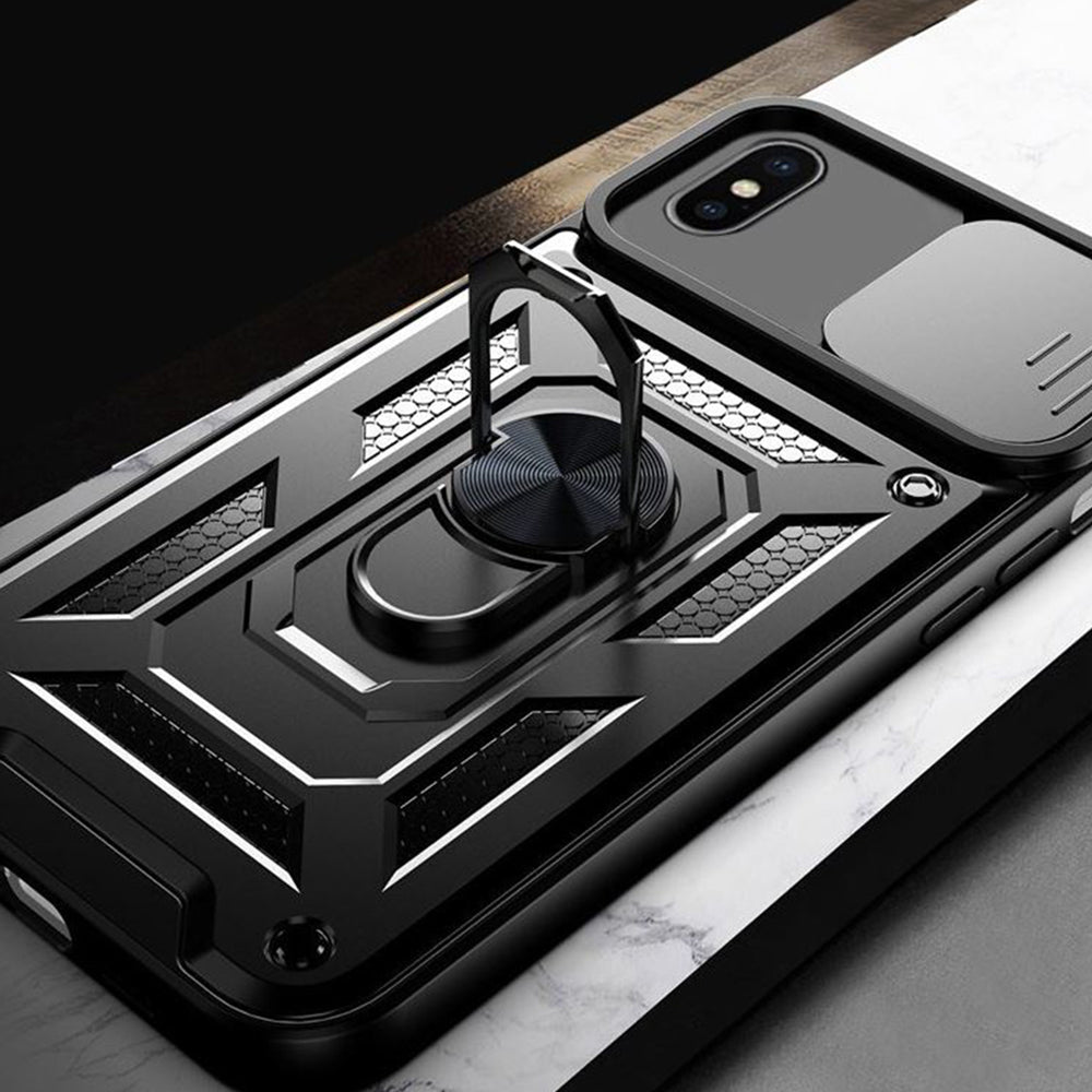 Husa de protectie Techsuit CamShield Series compatibila cu Apple iPhone X, acoperire spate, rose gold