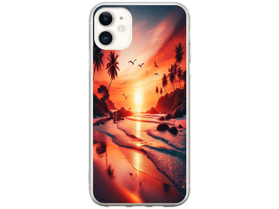 Husa Silicon HQCover compatibila cu Apple iPhone 12 Mini, model Apus, rezistenta la socuri si zgarieturi, SP1M00008