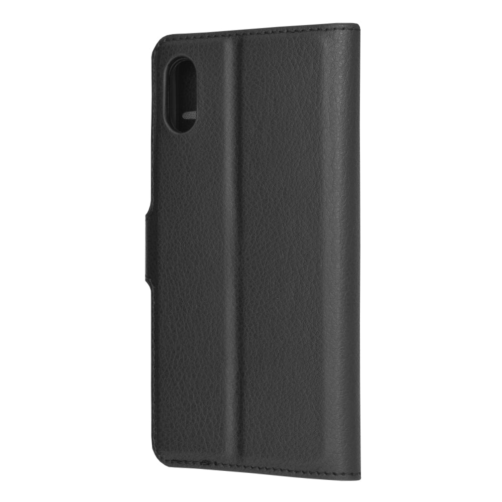 Husa de protectie Techsuit Leather Folio compatibila cu Apple iPhone X, acoperire spate, negru