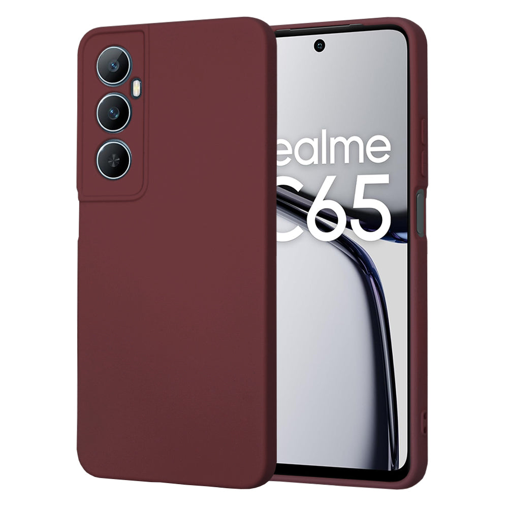 Husa de protectie Techsuit SoftFlex compatibila cu Realme C65, acoperire spate, visiniu