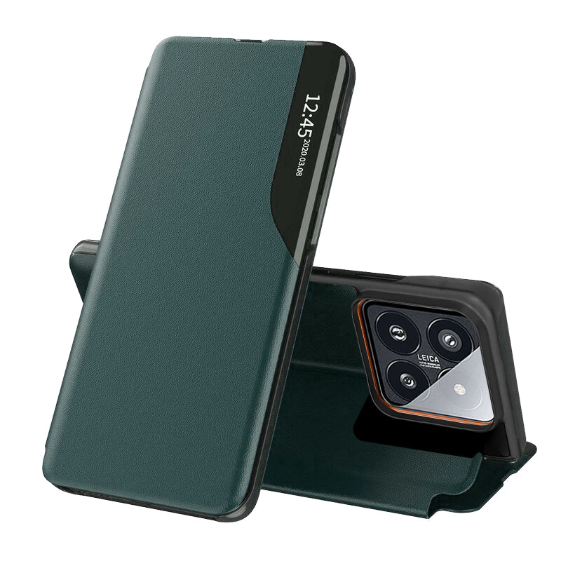 Husa de protectie Techsuit eFold Series compatibila cu Xiaomi 14 Pro, acoperire spate, verde inchis
