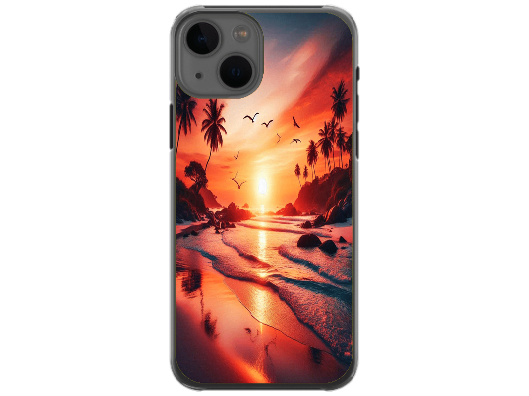 Husa Silicon HQCover compatibila cu Apple iPhone 13 Mini, model Apus, rezistenta la socuri si zgarieturi, SP1M00008