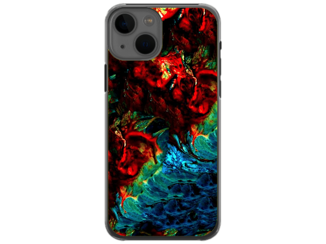 Husa Silicon HQCover compatibila cu Apple iPhone 13 Mini, model Explozie de culori v2, rezistenta la socuri si zgarieturi, SP1M00043