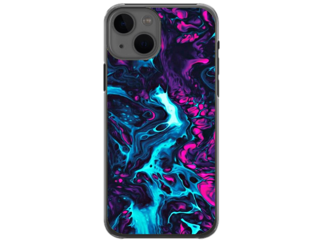 Husa Silicon HQCover compatibila cu Apple iPhone 13 Mini, model Explozie de culori v3, rezistenta la socuri si zgarieturi, SP1M00044