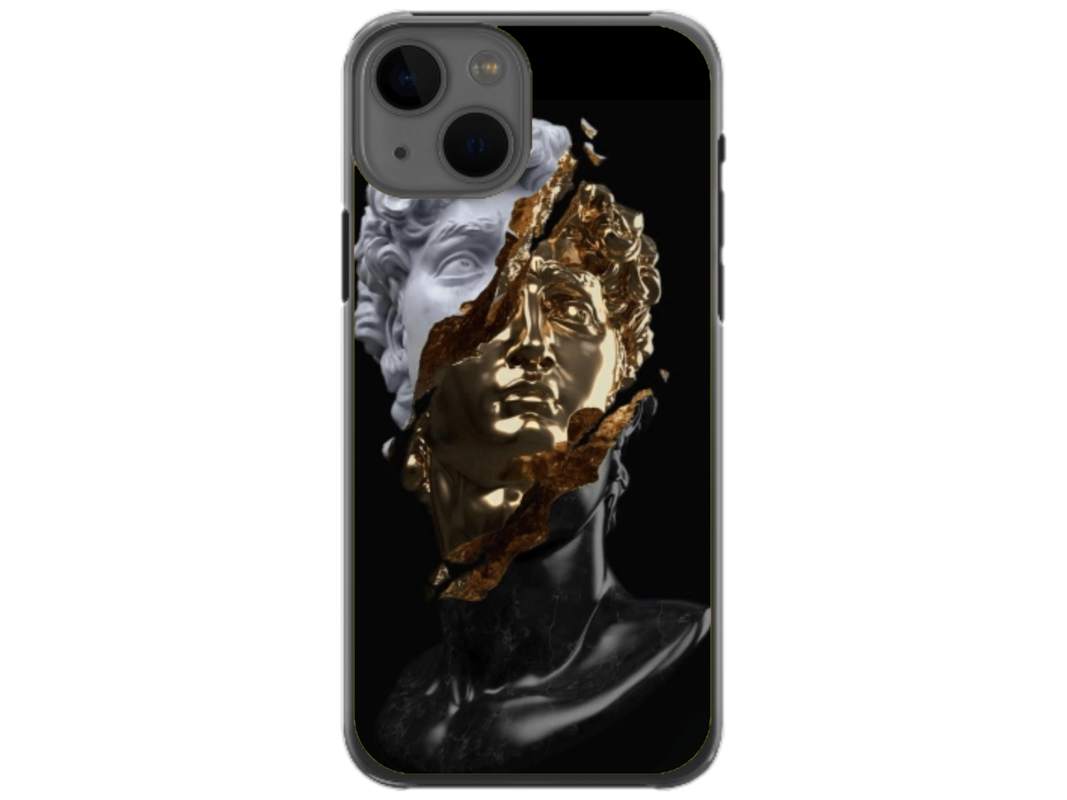 Husa Silicon HQCover compatibila cu Apple iPhone 13 Mini, model Statuie, rezistenta la socuri si zgarieturi, SP1M00046