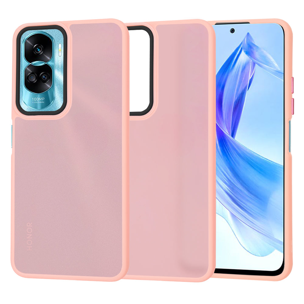 Husa de protectie Techsuit HaloFrost Series compatibila cu Honor 90 Lite , acoperire spate, roz