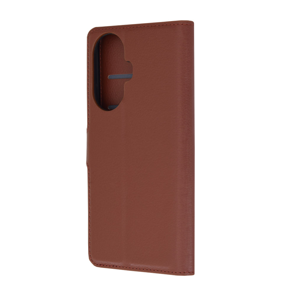 Husa de protectie Techsuit Leather Folio compatibila cu Huawei nova 11, acoperire spate, maro