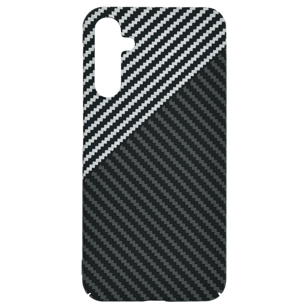 Husa de protectie Techsuit Carbonite FiberShell compatibila cu Samsung Galaxy A15 , acoperire spate, argintiu si negru