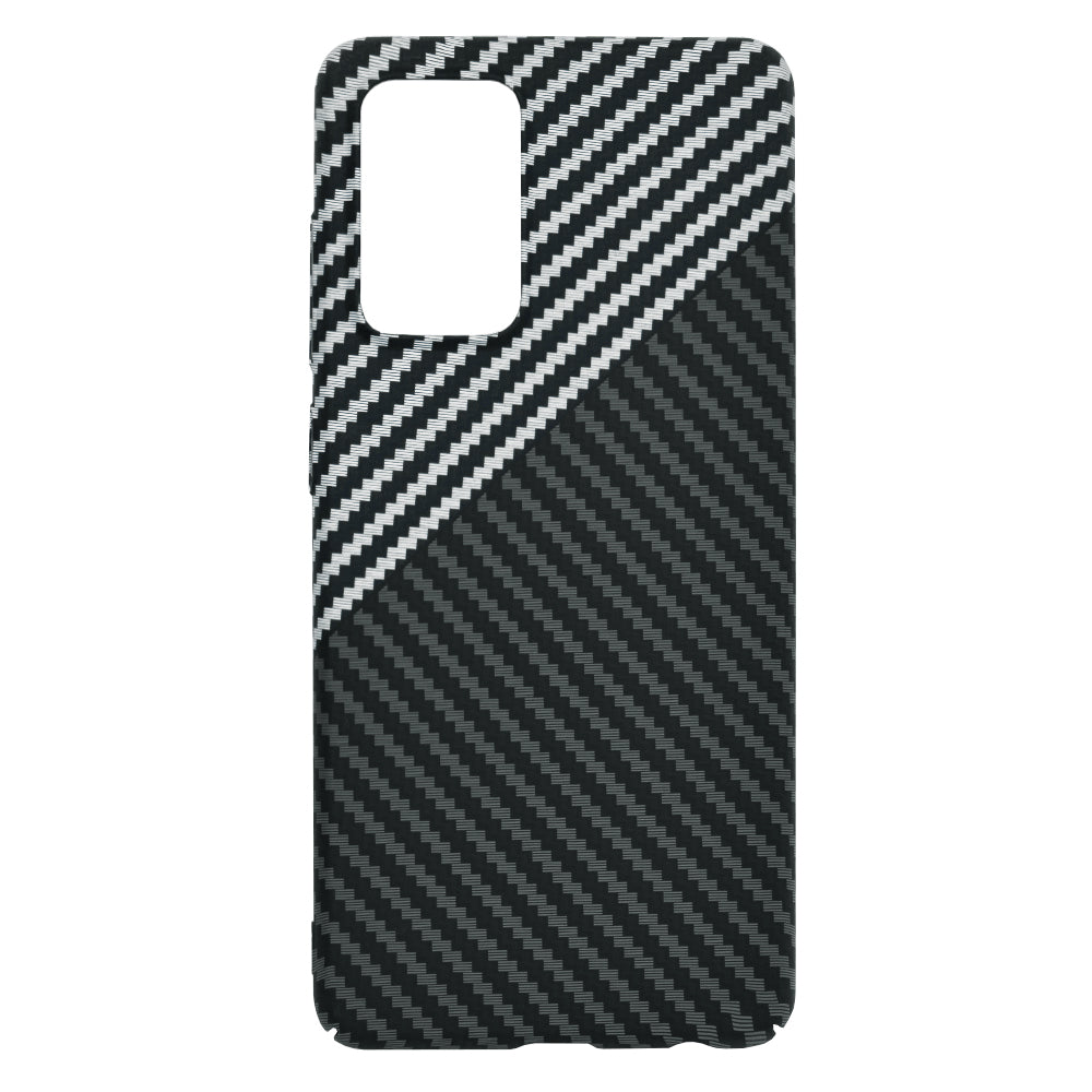 Husa de protectie Techsuit Carbonite FiberShell compatibila cu Samsung Galaxy A52 4G, acoperire spate, argintiu si negru