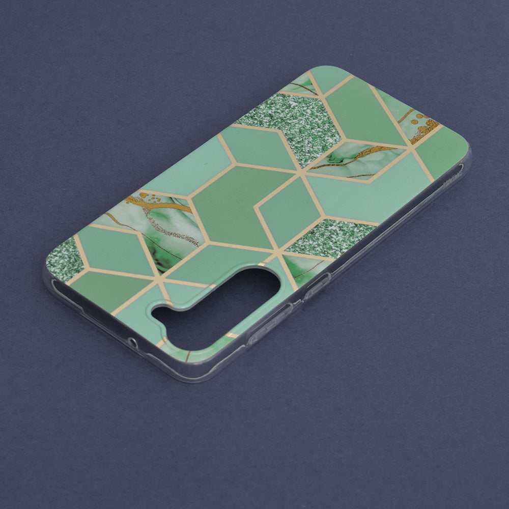 Husa de protectie Techsuit Marble Series compatibila cu Samsung Galaxy S23 Plus, acoperire spate, Green Hex