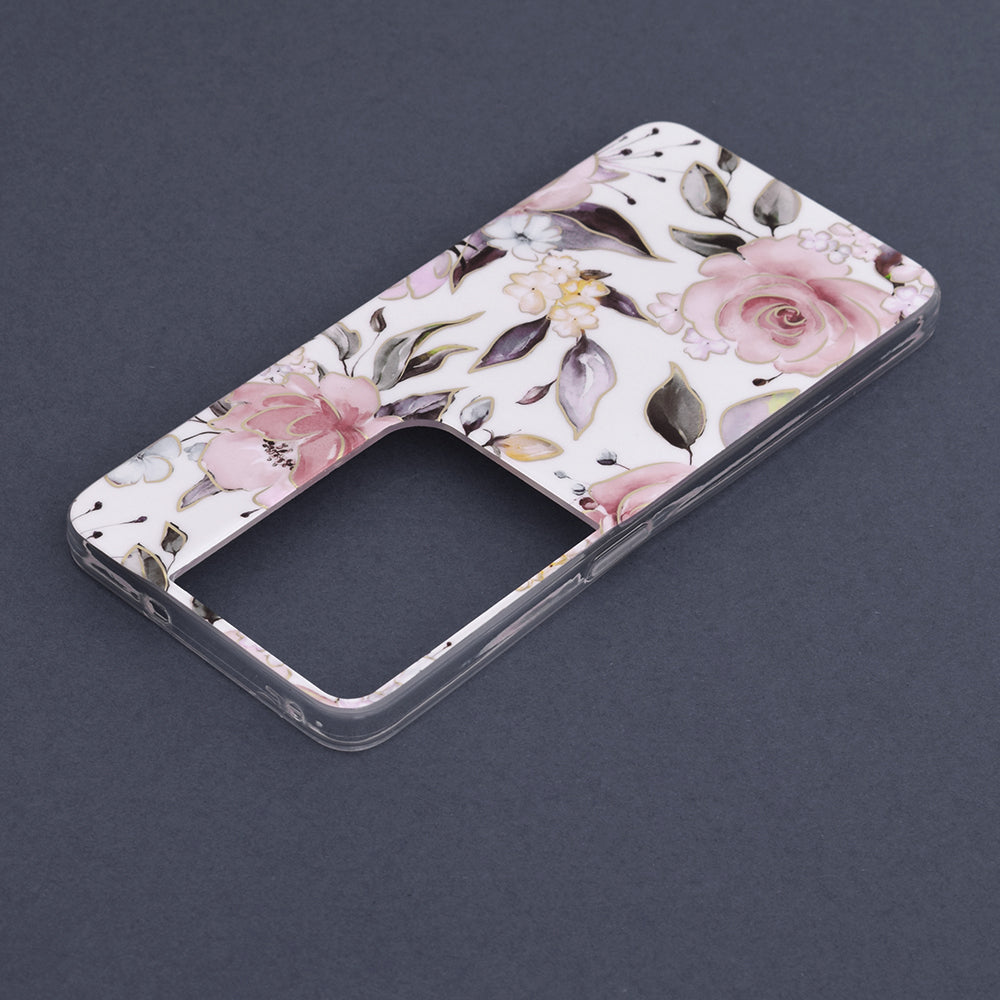 Husa de protectie Techsuit Marble Series compatibila cu Oppo Reno8 Pro, acoperire spate, Chloe White