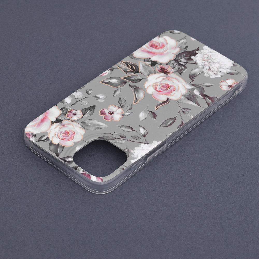 Husa de protectie Techsuit Marble Series compatibila cu Apple iPhone 14 Plus, acoperire spate, Bloom of Ruth, Gray