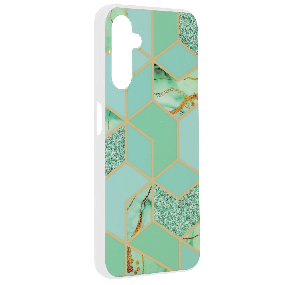 Husa de protectie Techsuit Marble Series compatibila cu Samsung Galaxy A14 5G, acoperire spate, Green Hex