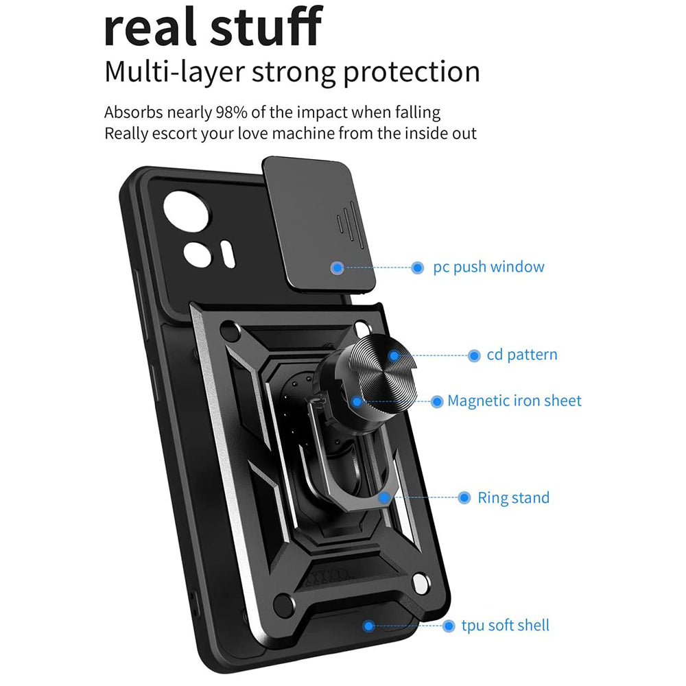 Husa de protectie Techsuit CamShield Series compatibila cu Motorola Edge 30 Neo, acoperire spate, negru