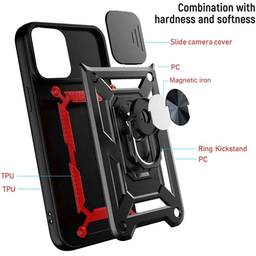 Husa de protectie Techsuit CamShield Series compatibila cu Apple iPhone 12 Pro, acoperire spate, negru