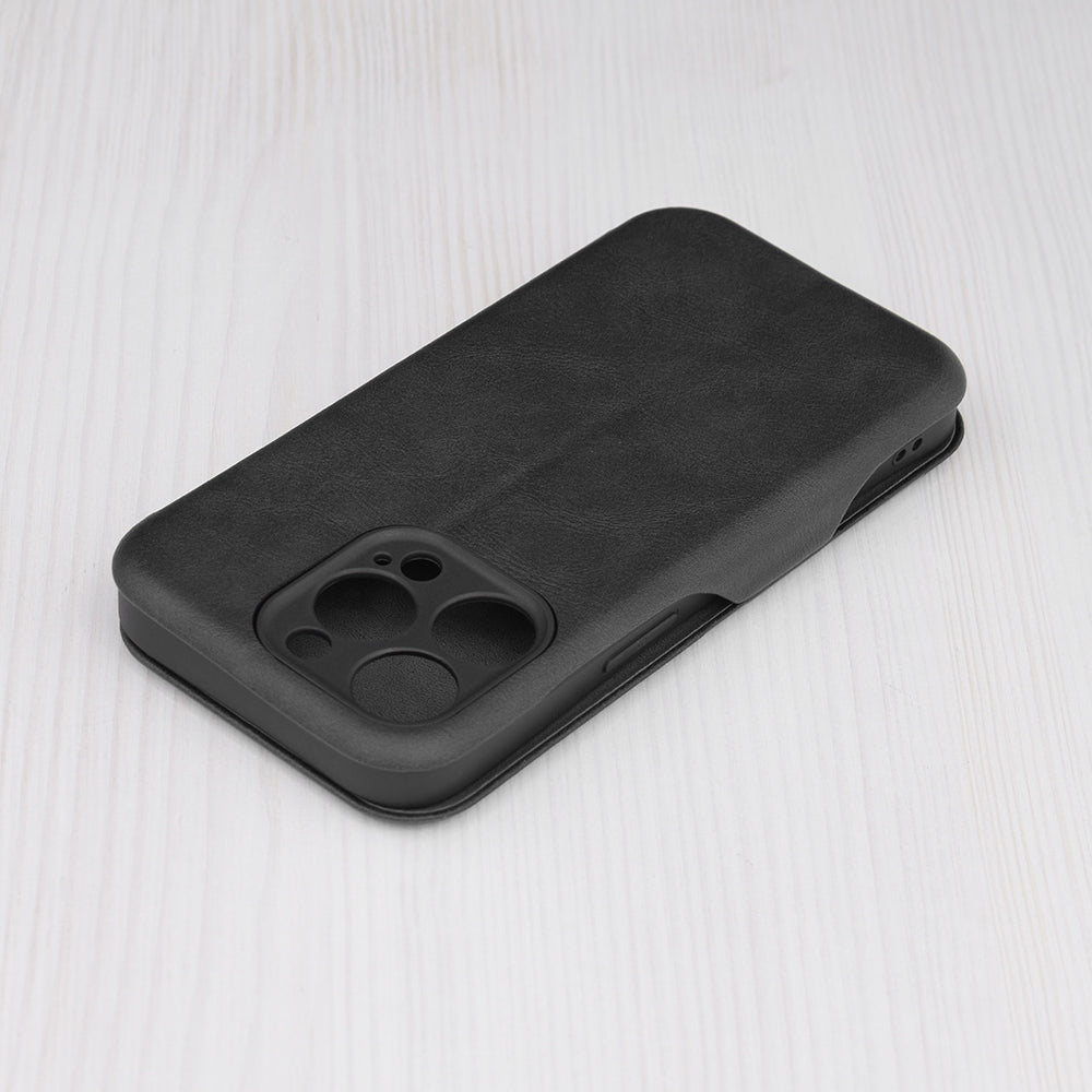 Husa de protectie Techsuit Safe Wallet Plus compatibila cu Apple iPhone 14 Pro, acoperire spate, negru