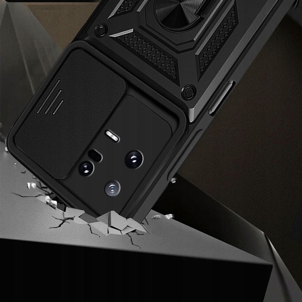 Husa de protectie Techsuit CamShield Series compatibila cu Xiaomi 13, acoperire spate, negru
