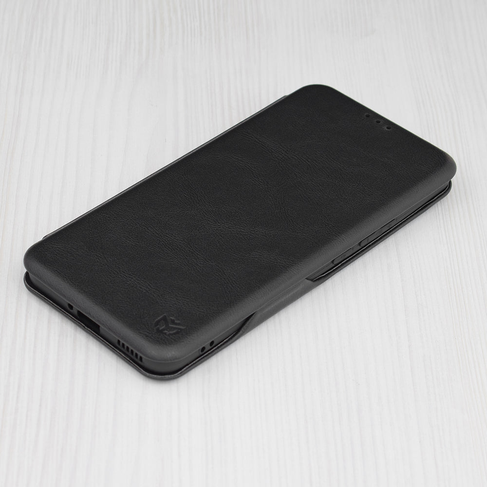 Husa de protectie Techsuit Safe Wallet Plus compatibila cu Honor 90 SMART, acoperire spate, negru