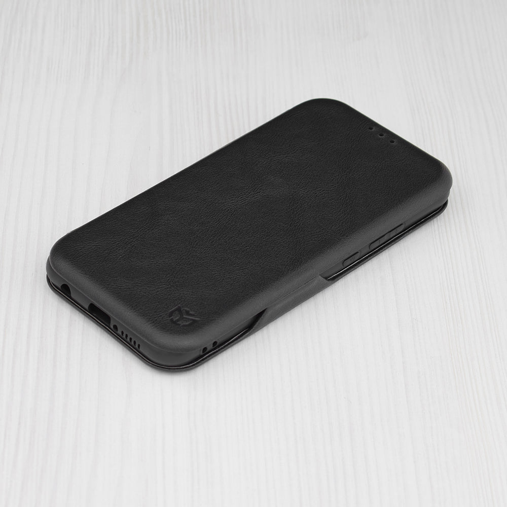 Husa de protectie Techsuit Safe Wallet Plus compatibila cu Huawei P20 Lite, acoperire spate, negru